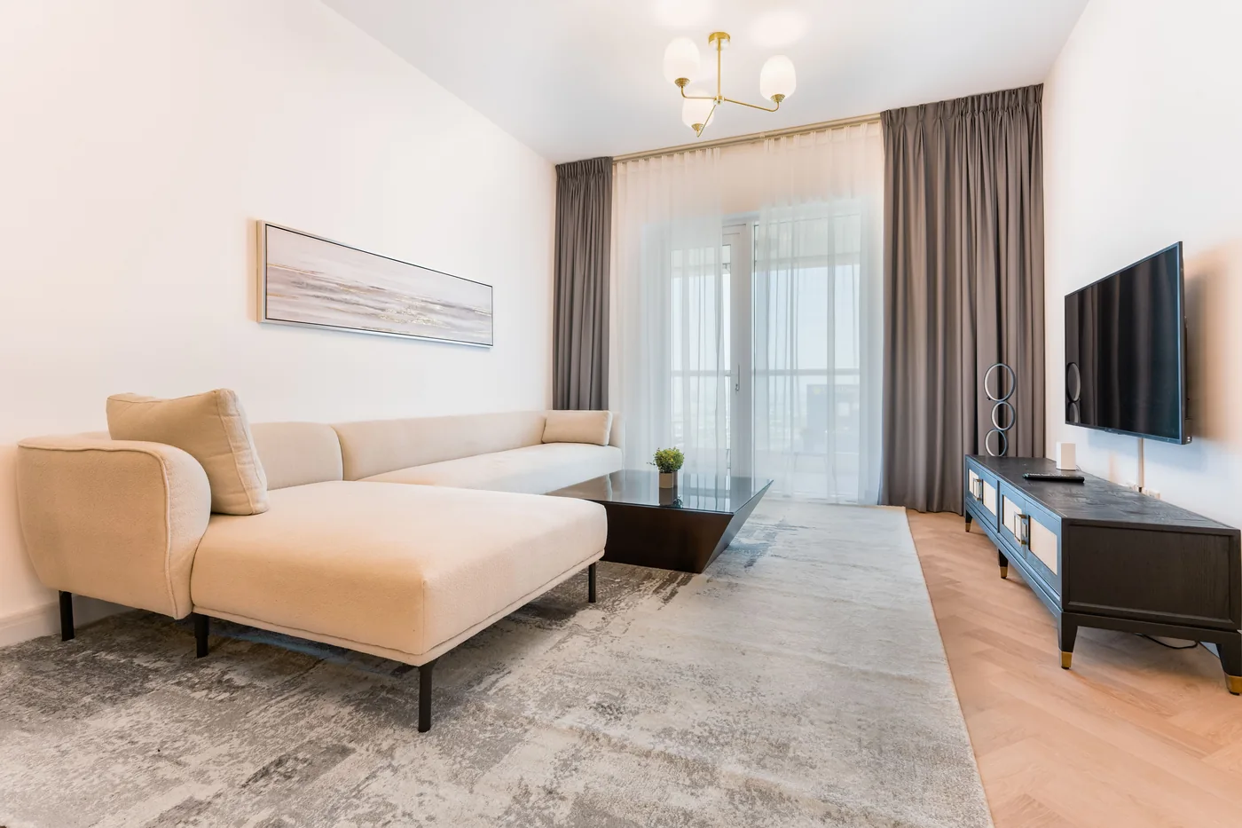 Modern serviced apartment living room